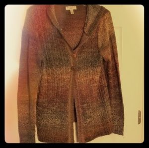 Hooded earthtone dressbarn sweater
